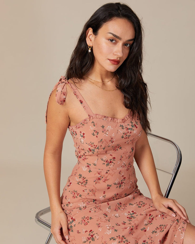 The Ruffle Hem Floral Dress Dresses - RIHOAS