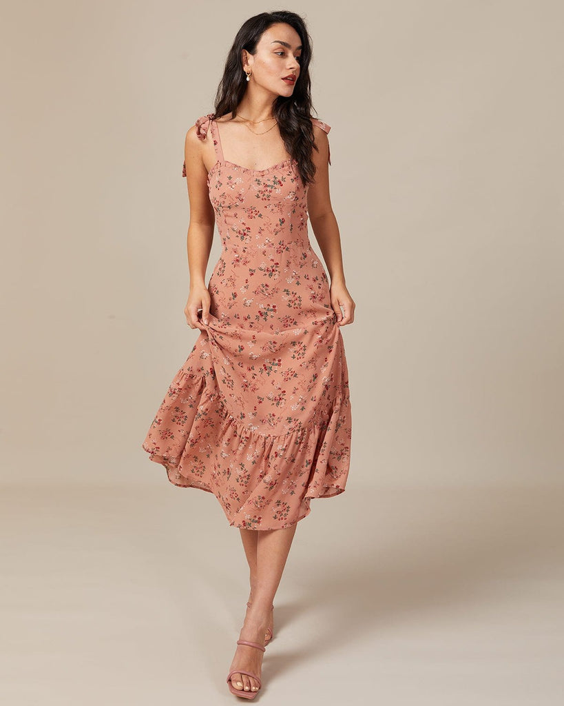 The Ruffle Hem Floral Dress Dresses - RIHOAS