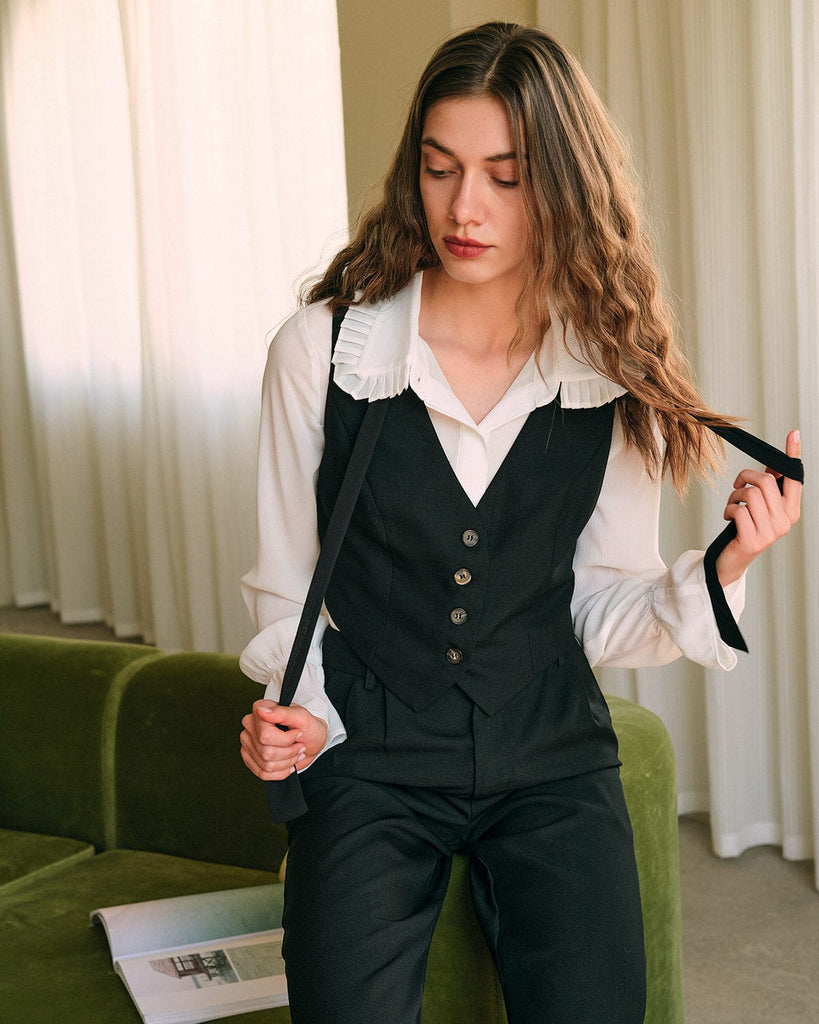 The Ruffle See-Through Blouse Tops - RIHOAS