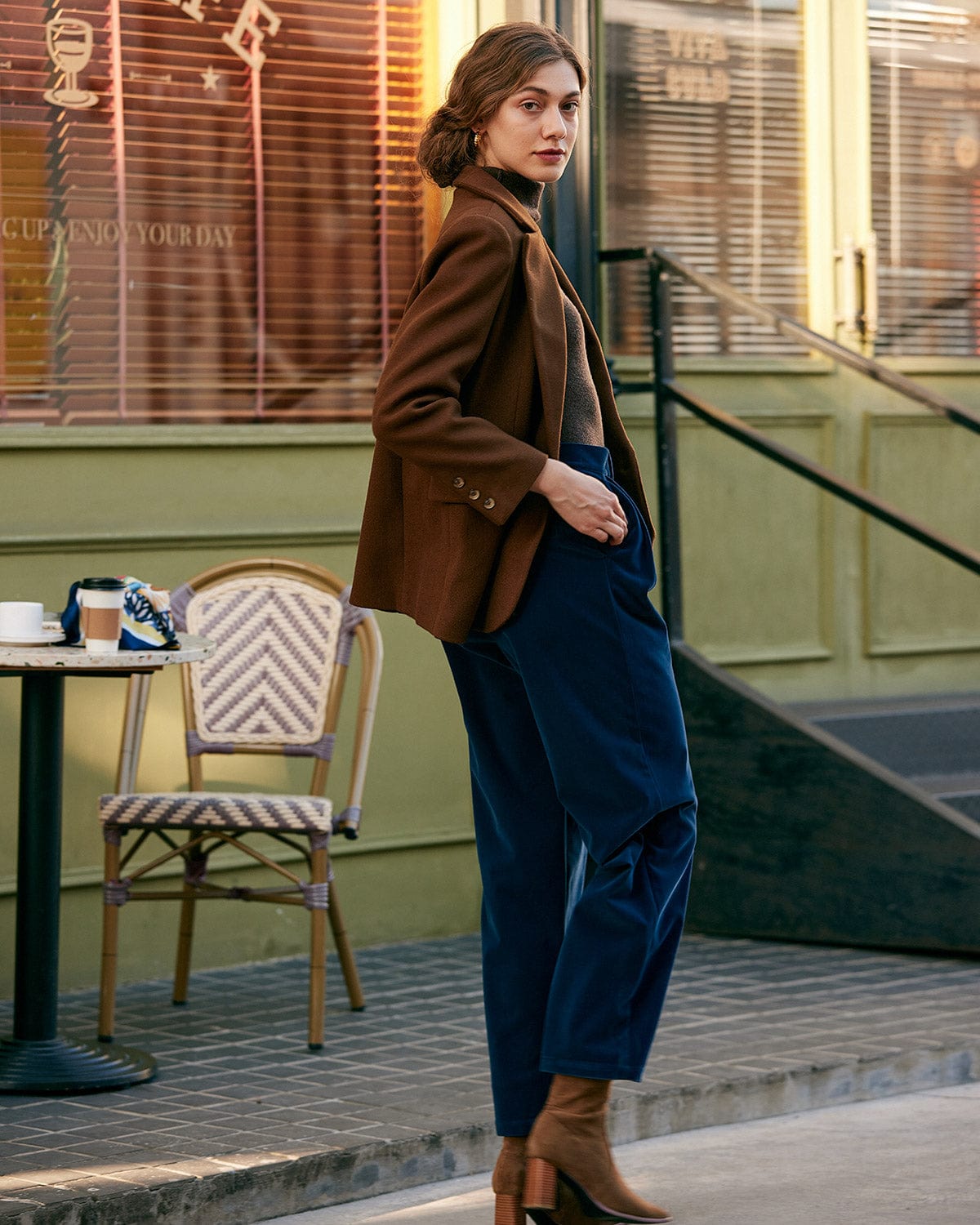 Tan coloured store blazer womens