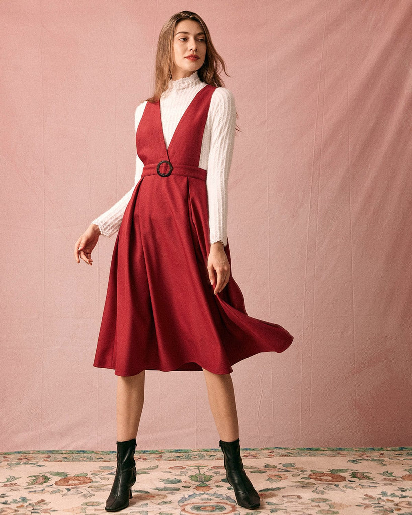 The Sleeveless Criss Cross Midi Dress Dresses - RIHOAS
