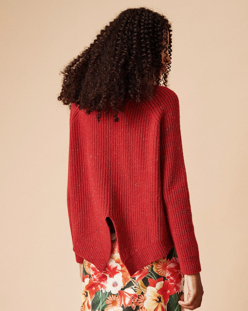 The Split-Back Turtleneck Sweater Tops - RIHOAS