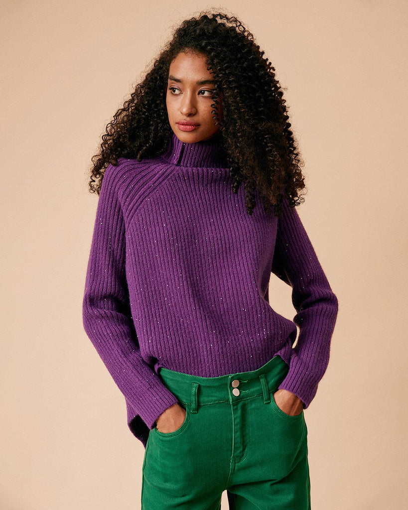The Split-Back Turtleneck Sweater Tops - RIHOAS