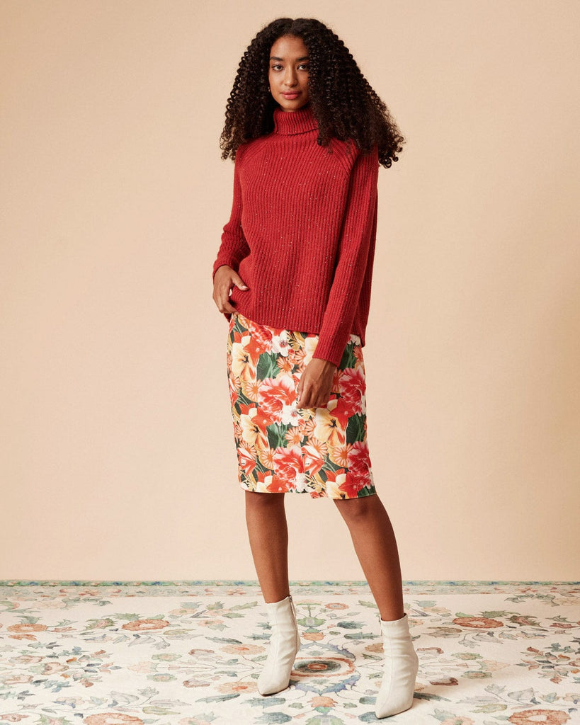 The Split-Back Turtleneck Sweater Tops - RIHOAS