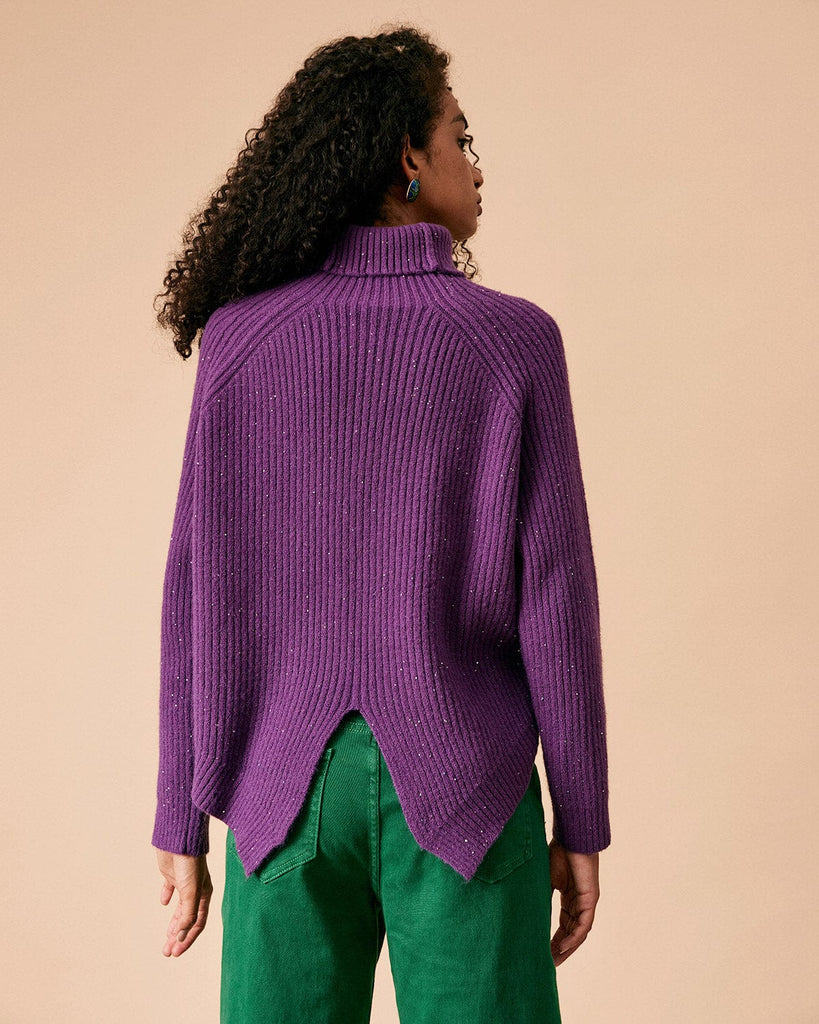 The Split-Back Turtleneck Sweater Tops - RIHOAS