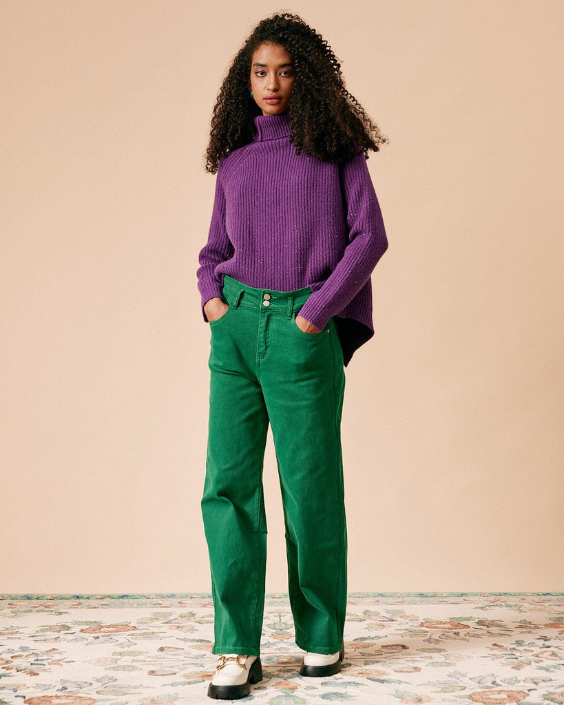 The Split-Back Turtleneck Sweater Tops - RIHOAS