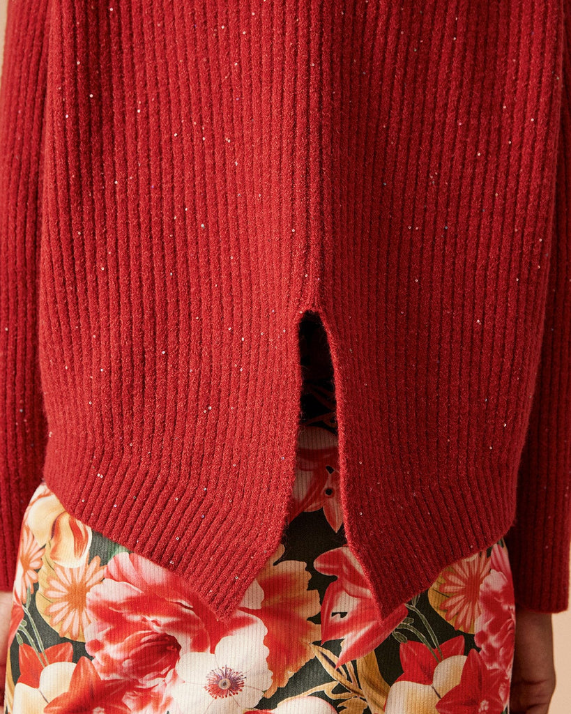 The Split-Back Turtleneck Sweater Tops - RIHOAS