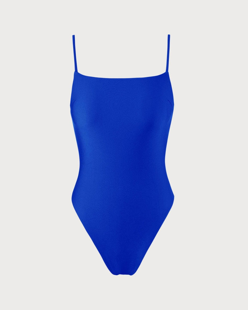 The Square Collar Backless One-Piece Swimsuit One-Pieces - RIHOAS