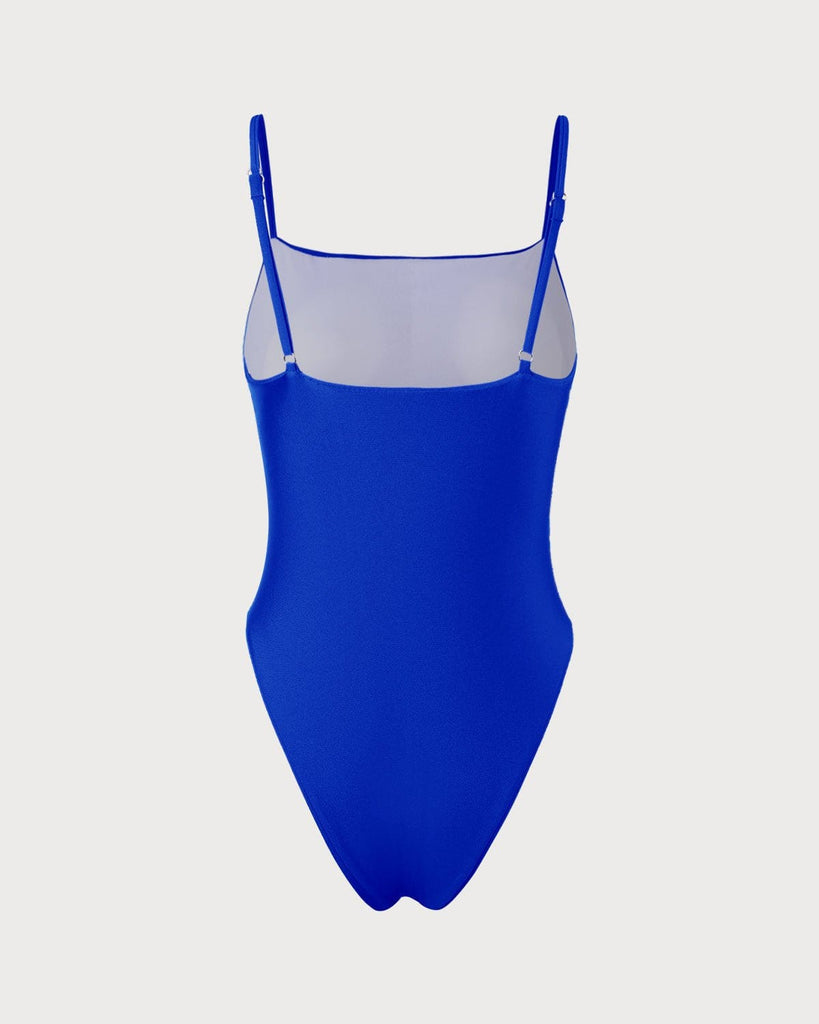 The Square Collar Backless One-Piece Swimsuit One-Pieces - RIHOAS