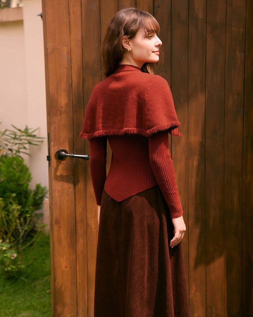 The Stand Cape Knitted Top Tops - RIHOAS