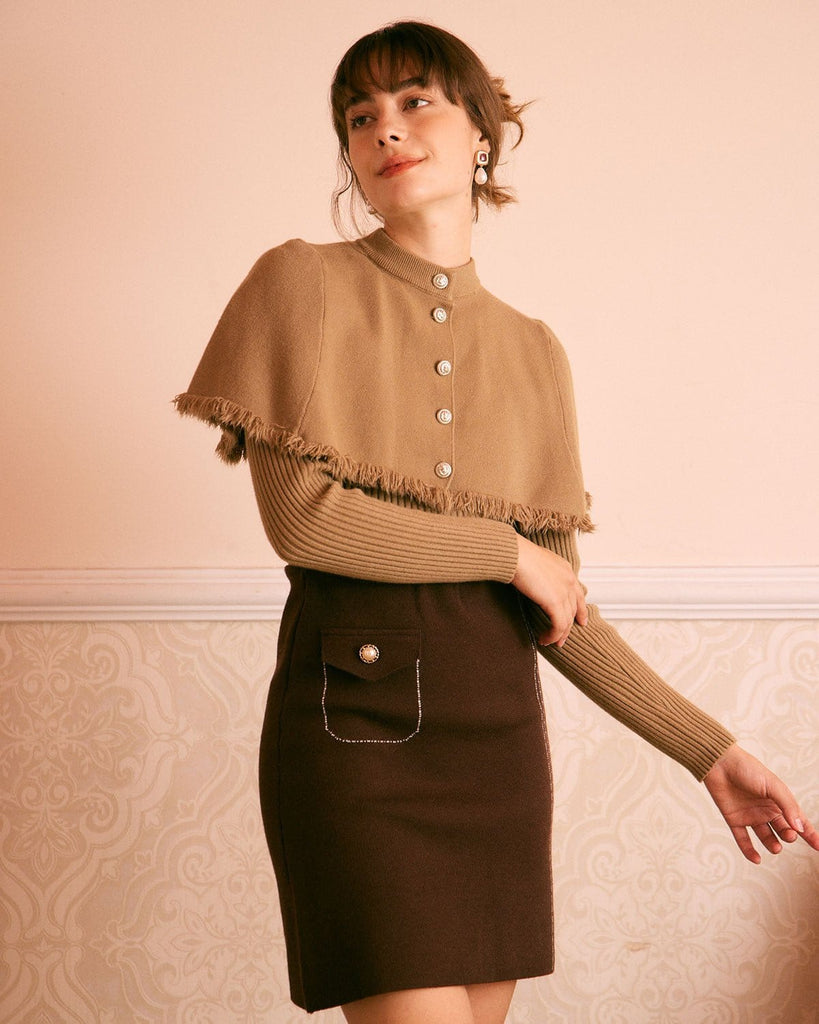 The Stand Cape Knitted Top Tops - RIHOAS