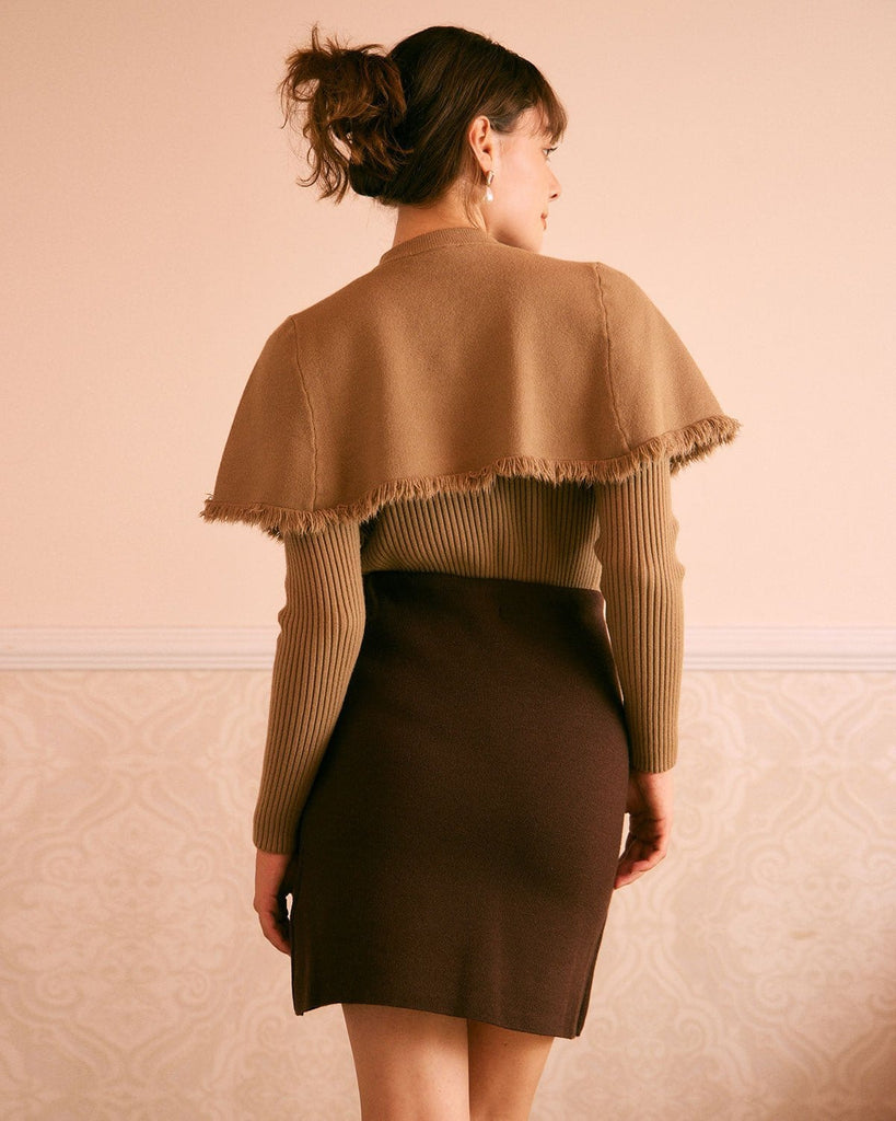 The Stand Cape Knitted Top Tops - RIHOAS