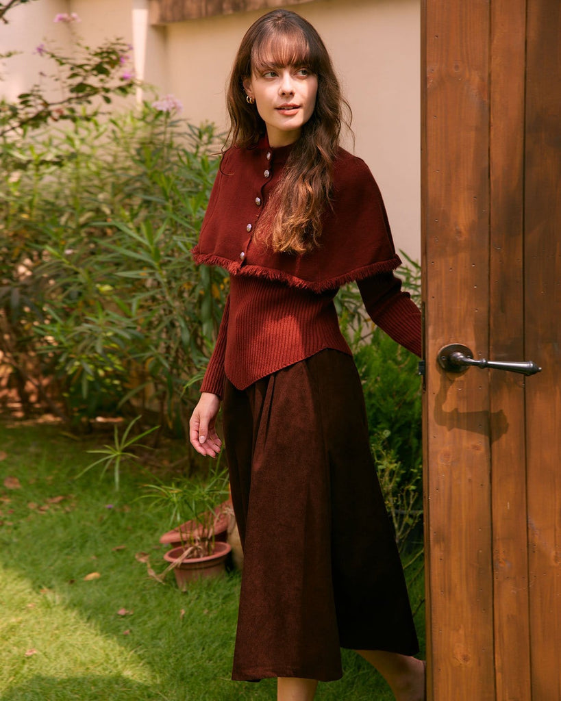 The Stand Cape Knitted Top Tops - RIHOAS