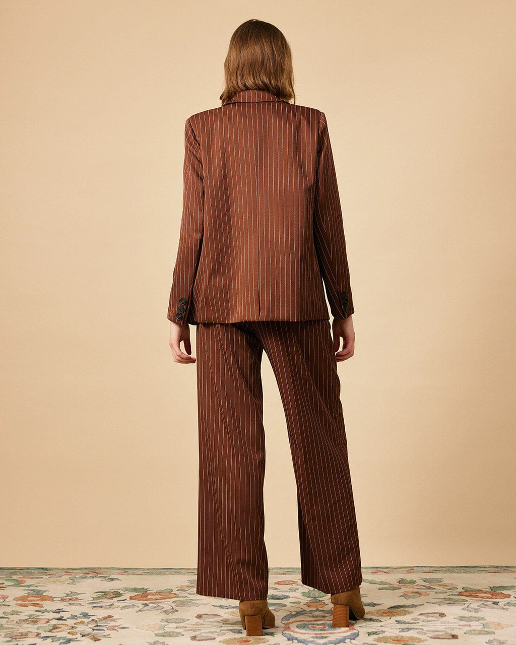 The Striped Single Button Blazer Outerwear - RIHOAS