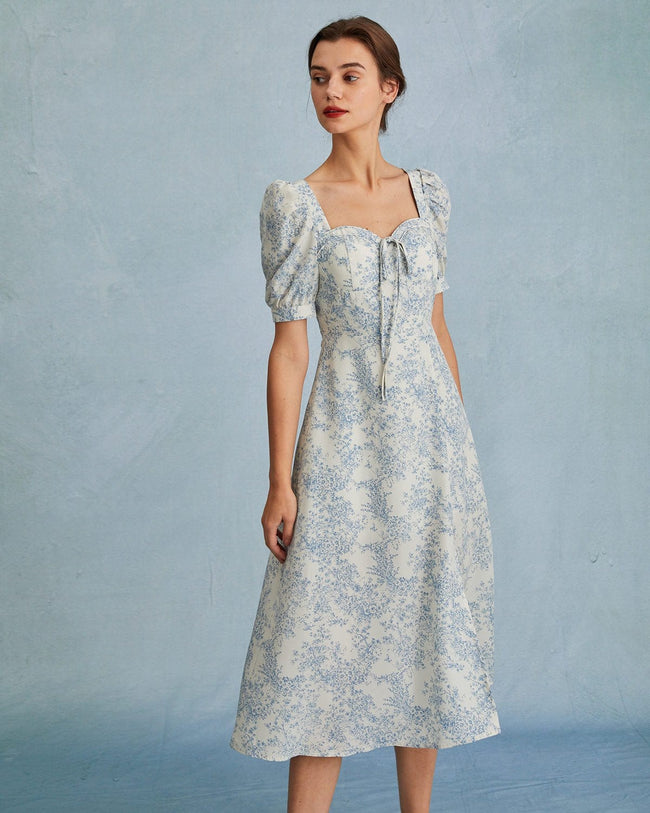 Marcella Blue Floral Formal Maxi Dress – Beginning Boutique US