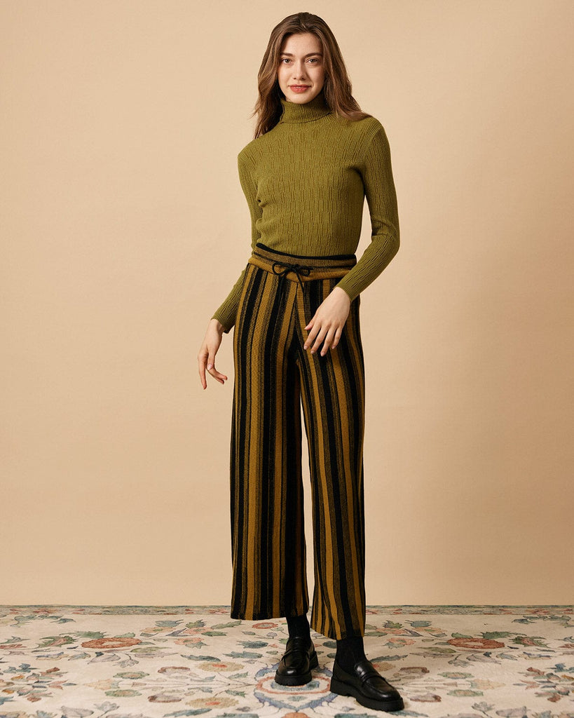 The Textured Turtleneck Knit Top Tops - RIHOAS