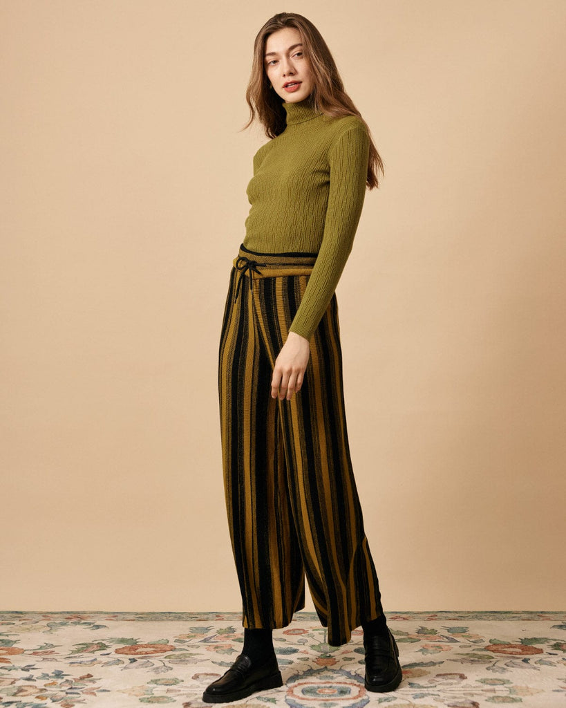 The Textured Turtleneck Knit Top Tops - RIHOAS