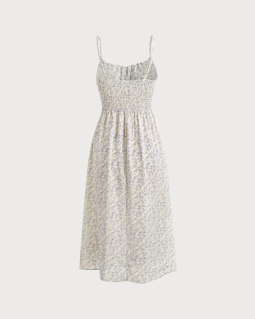 The Tie Front Ruched Floral Dress Dresses - RIHOAS
