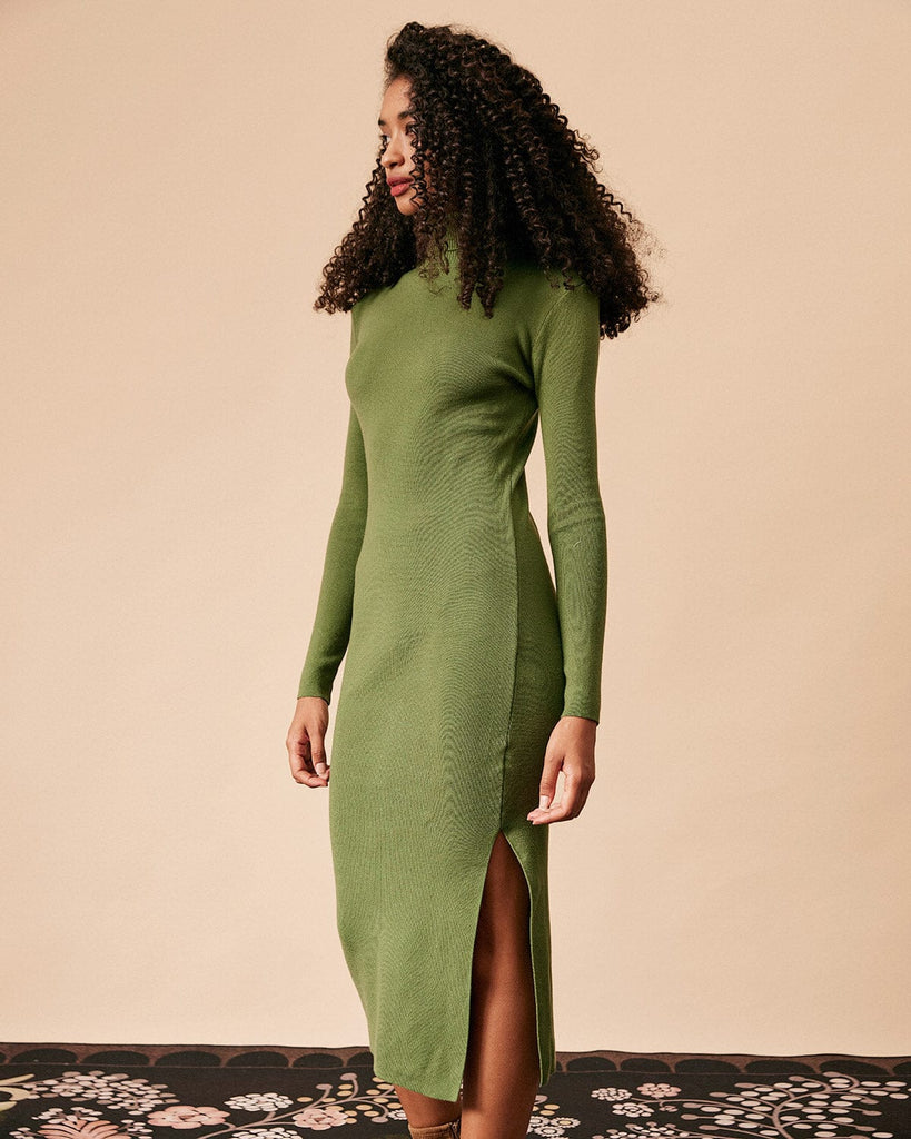 The Turtleneck Knit Dress Dresses - RIHOAS