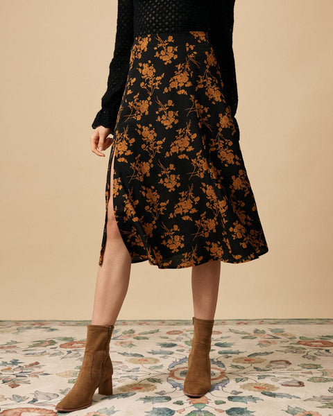 Floral skirt high waisted 2025