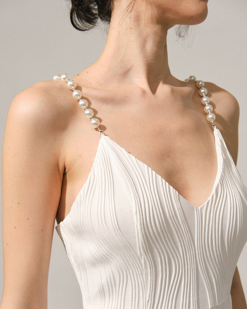The Water Ripple Pearls Cami Dress Dresses - RIHOAS