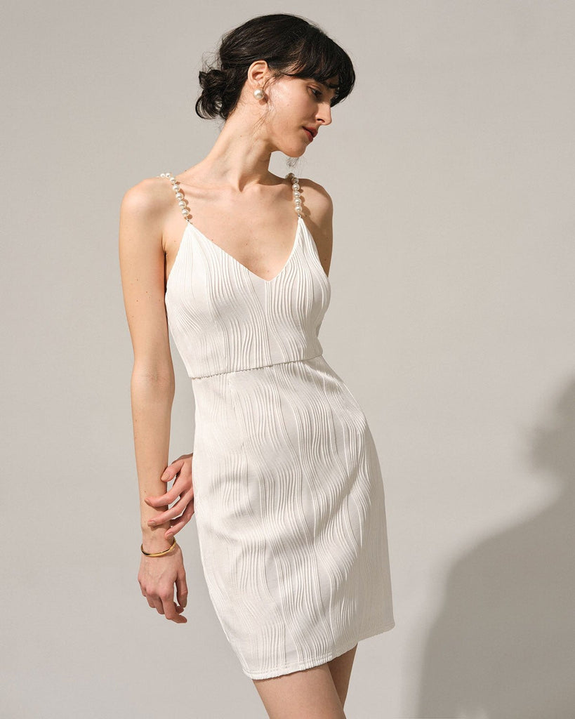 The Water Ripple Pearls Cami Dress Dresses - RIHOAS