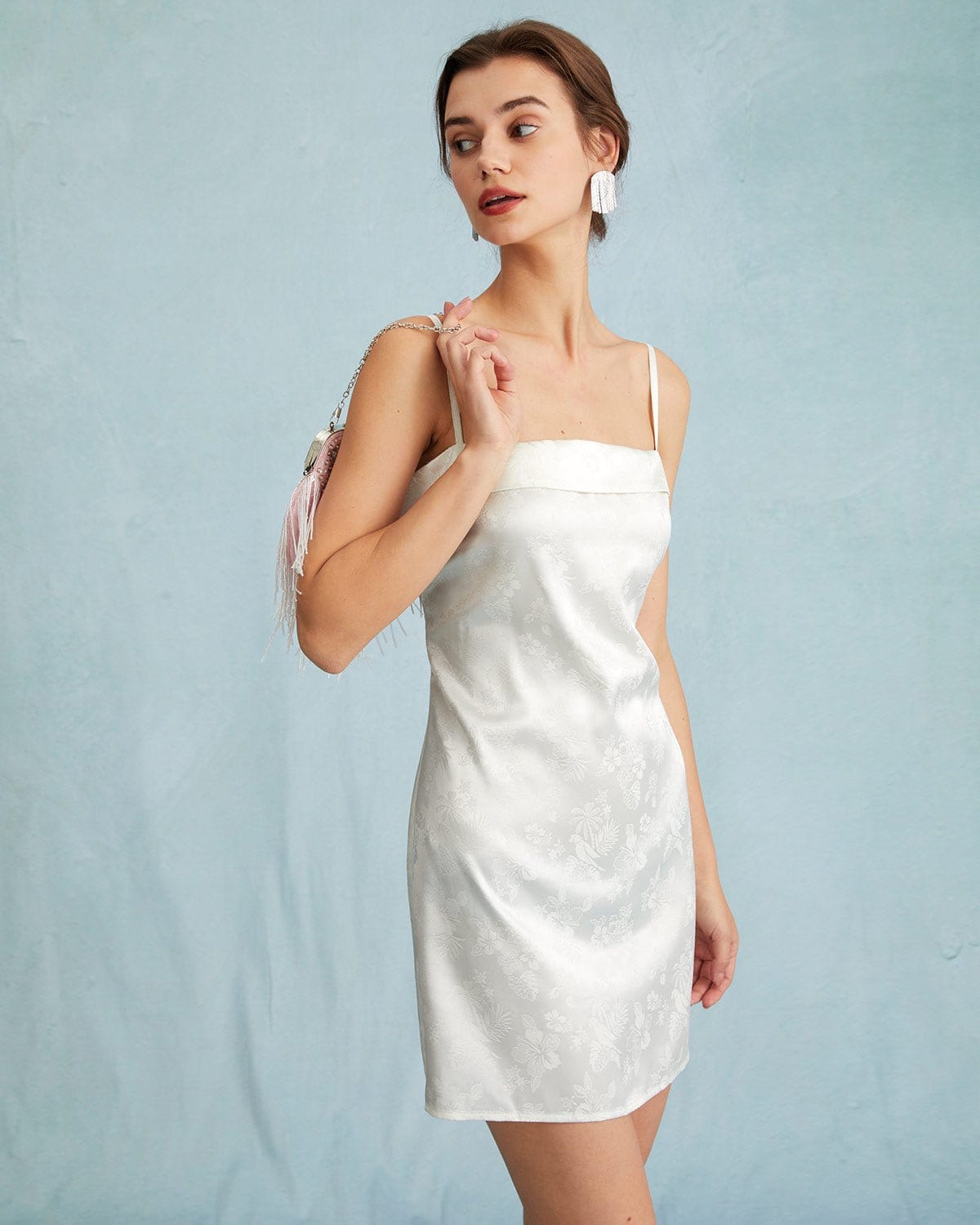 White best sale jacquard dress
